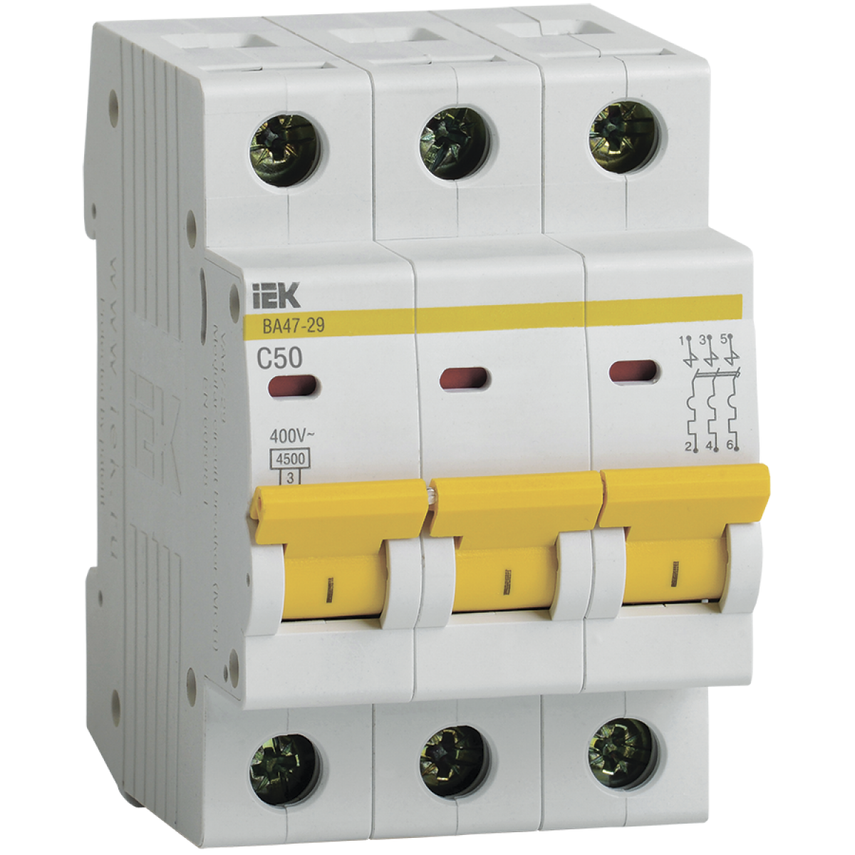 Авт. вимк. ВА47-29 3P 50A 4,5кА х-ка C IEK