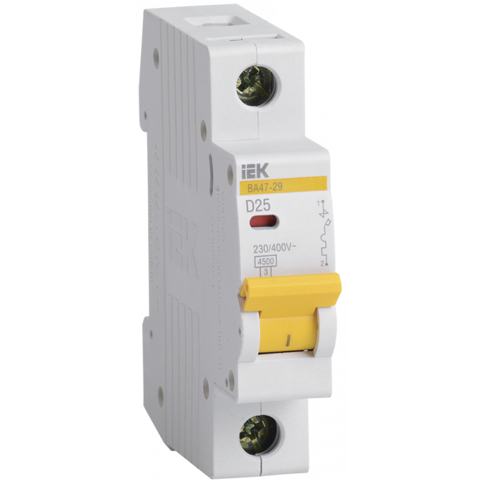Авт. выкл. ВА47-29 1P 25A 4,5кА х-ка D IEK