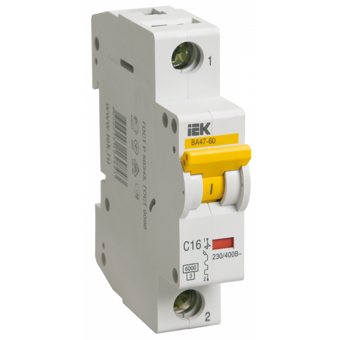 Авт.выкл. ВА 47-60 1Р  6А 6 кА  х-ка B IEK