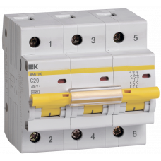 Автоматичний вимикач ВА 47-100 3Р 32А 10 кА х-ка C