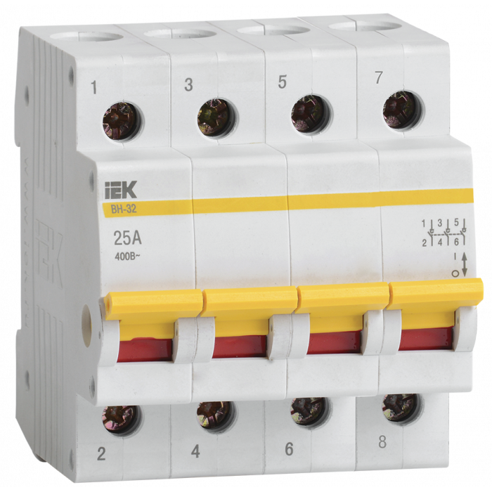 Выключатель нагрузки ВН-32 4Р  25А IEK