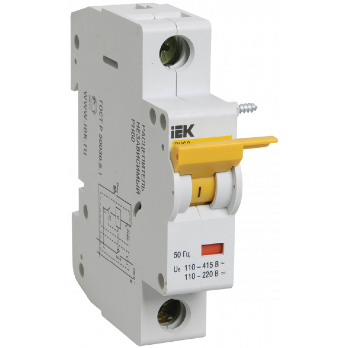Расцепитель независимый РН60 на DIN-рейку IEK