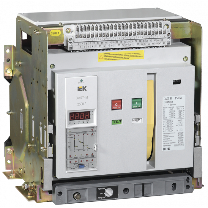 Выкл. авт. ВА07-М комб. расц. выдвиж. 3Р 2500А Icu=80кА (SAB-3200-KRV-3P-2500A-80) ІЕК