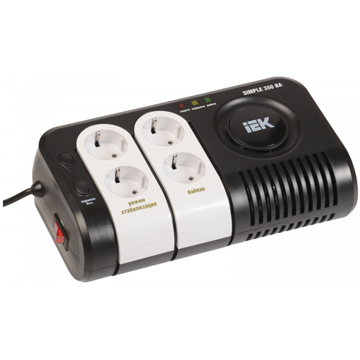 Стабілізатор напруги Simple 0,35 кВА рел. стац. IEK