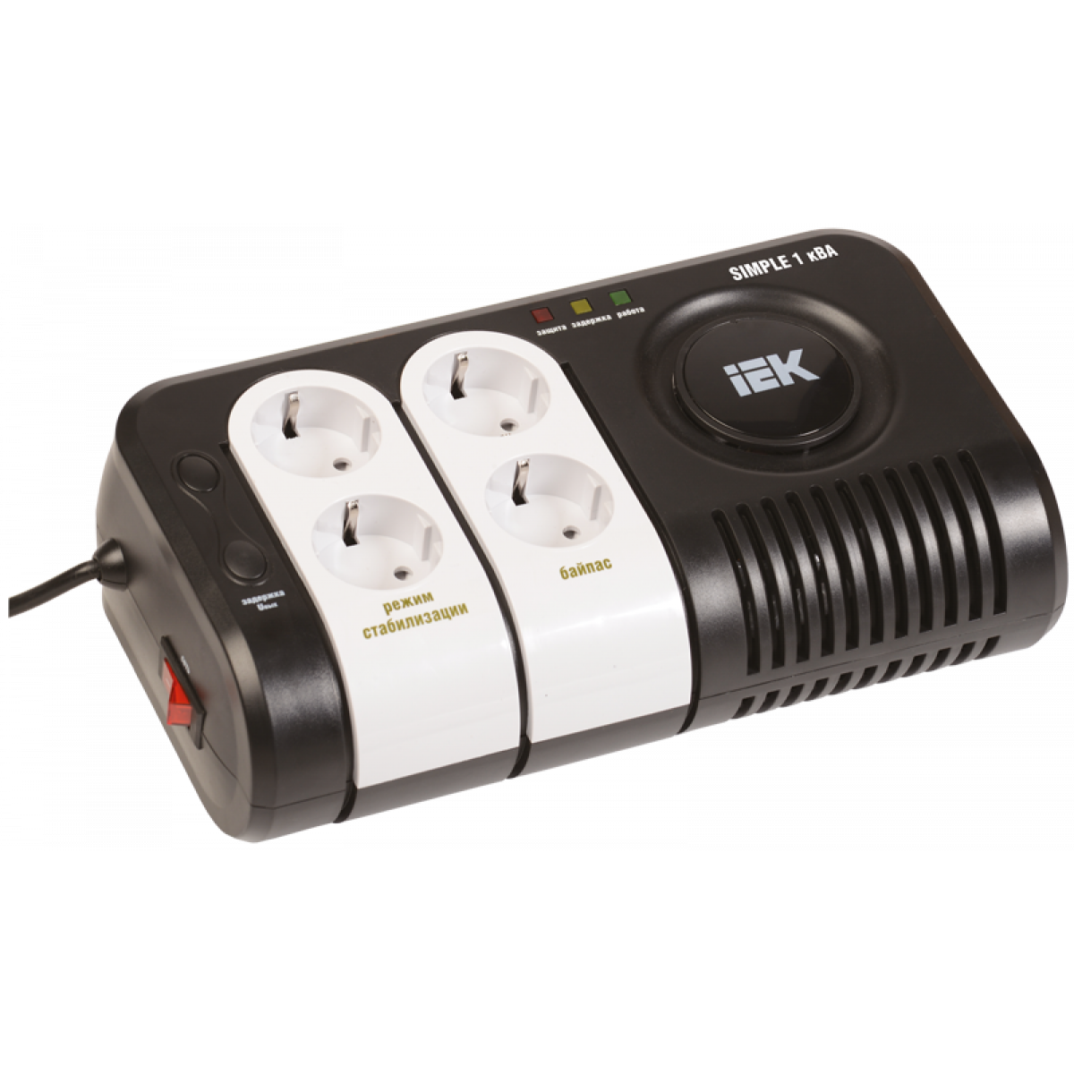 Стабілізатор напруги Simple 1 кВА рел. стац. IEK