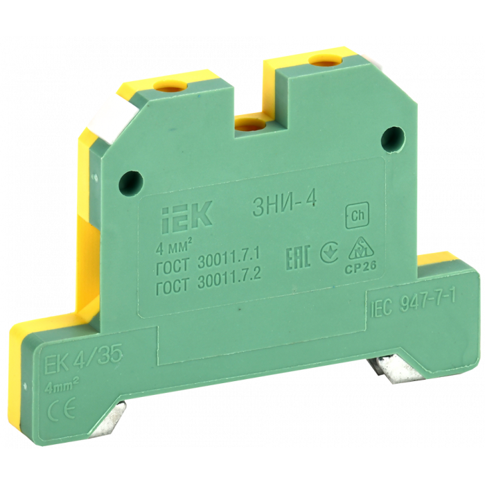 Зажим наборный  ЗНИ- 4 PEN 4мм2 (JXB-земля) IEK