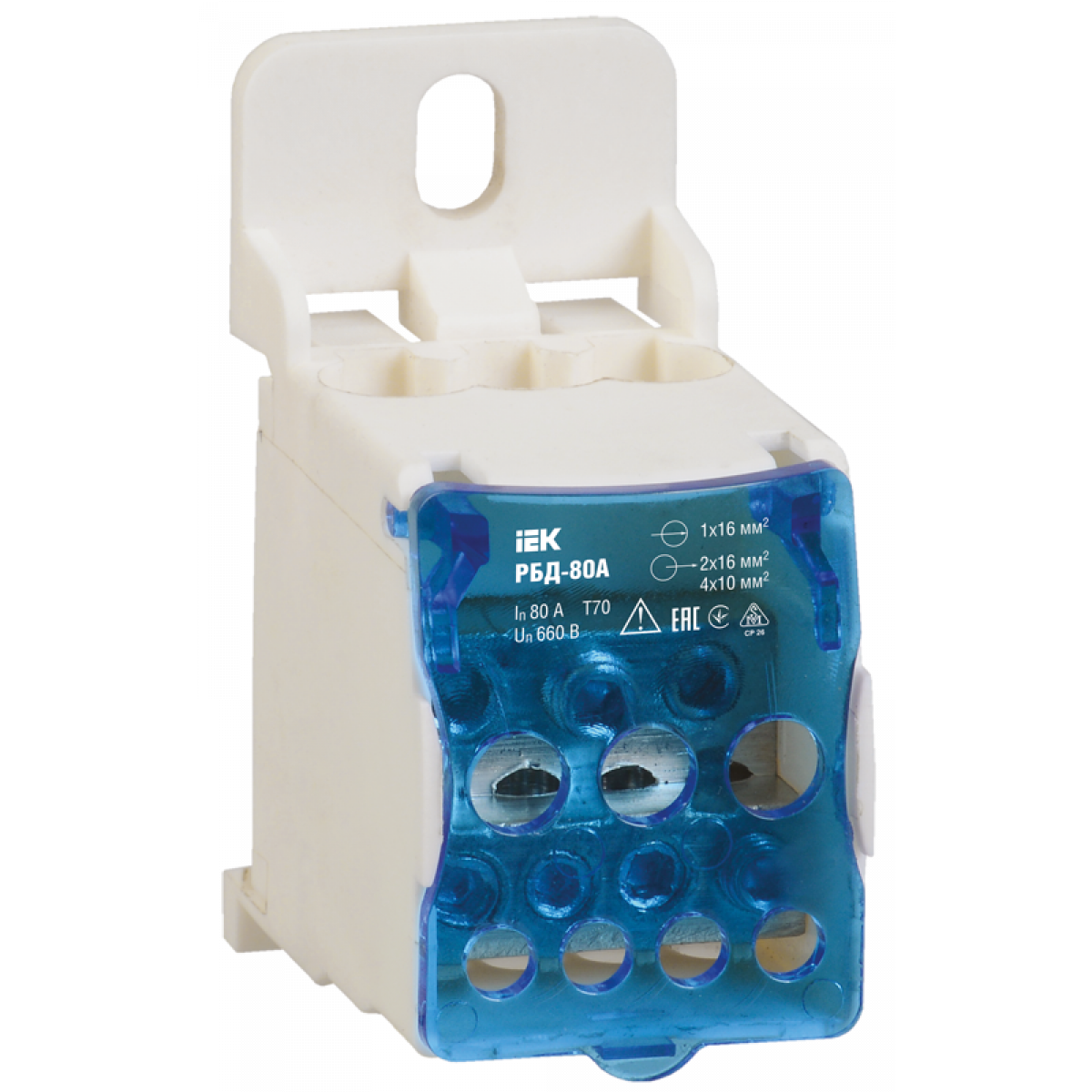 Розподільний блок на DIN-рейку РБД-80А