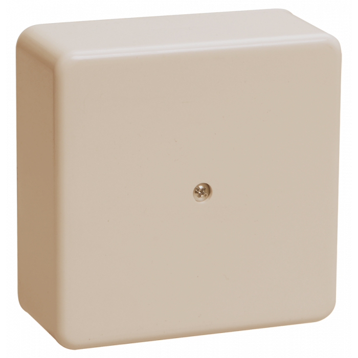 Коробка КМ41212-02 распаячная для о/п 75х75х20мм слон.кость (с конт.гр)