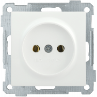 РС01-00-0-ББ Розетка без з/к без з/ш серія BOLERO (білий) (ERB10-K01-10) ІЕК