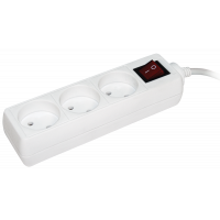 Удлинитель У3К-выкл. 3 места 2Р/3метра 2х0.75мм2 10А/250 IEK