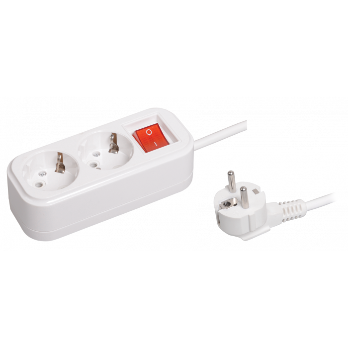 Удлинитель У02 2 места 2Р+РЕ/1.5 метра 3х1мм2 16А/250В CLASSIC IEK