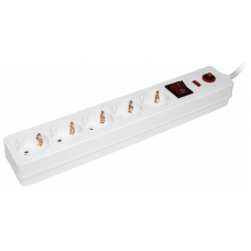 Мережевий фільтр СФ-05К-викл. 5 місць 2Р+PЕ/1,5 метра 3х1мм2 ІЕК