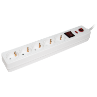 Сетевой фильтр СФ-05К-выкл. 5 мест 2Р+РЕ/3метра 3х1мм2 ИЭК