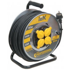 Катушка УК50 на мет с т/з 4 места 2Р+PЕ/50м КГ 3х1,5мм2 IP44 