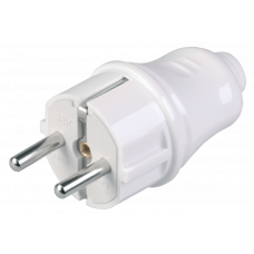 ВПп10-01-Ст Вилка розбірна пряма з з/к 16А біла