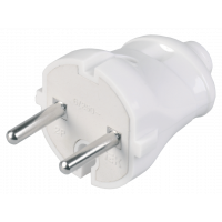 ВПп20-01-Ст Вилка розбірна пряма без з/к 6А біла