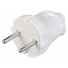 ВПп20-01-Ст Вилка разборная прямая без з/к 6А белая