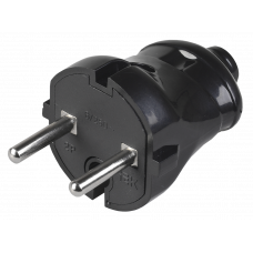 ВПп20-02-Ст Вилка разборная прямая без з/к 6А черная