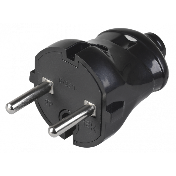 ВПп20-02-Ст Вилка розбірна без з/к 6А чорна