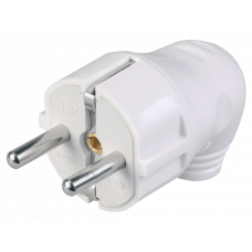 ВПу11-01-Ст Вилка розбірна кутова з з/к 16А біла