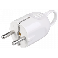 ВПу12-01-Ст Вилка розбірна кутова з з/к з кільцем 16А біла