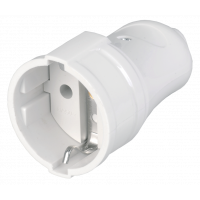 РПп10-01-Ст Розетка розбірна пряма з з/к 16А біла