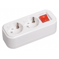 Розетка переносная разб. К02 2 места CLASSIC IEK
