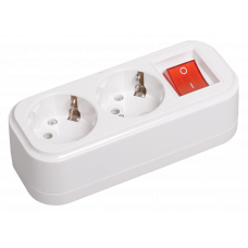 Розетка переносная разб. К02 2 места CLASSIC IEK