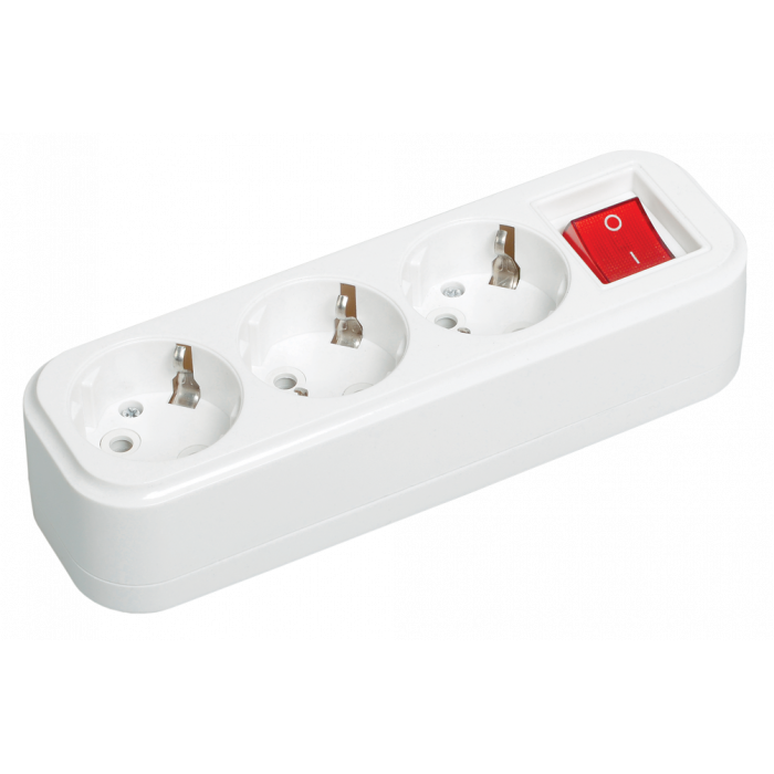 Розетка переносная разб. К03 3 места CLASSIC IEK