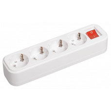 Розетка переносная разб. с выкл. К04В 4 места CLASSIC IEK