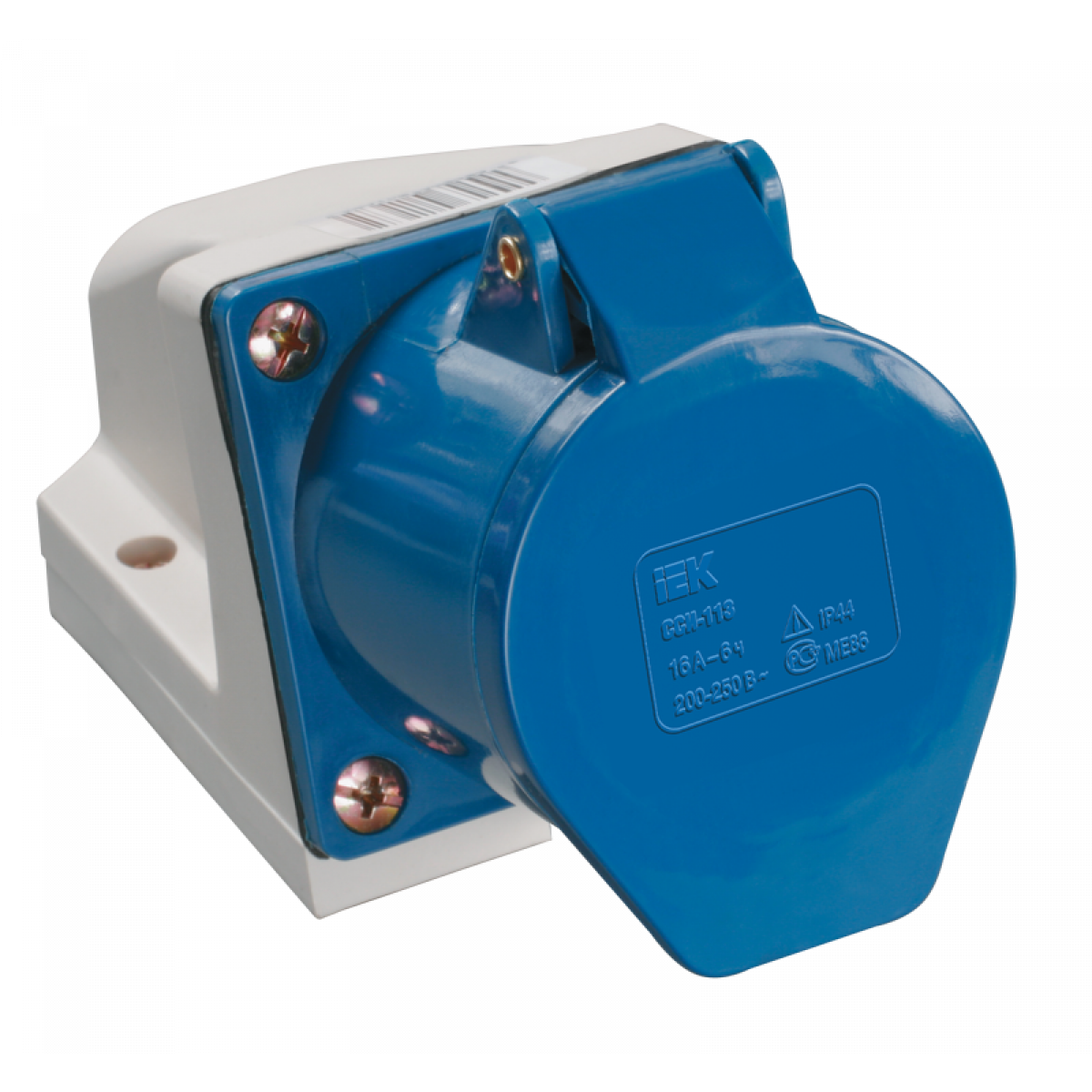 Розетка 113 стаціонарна 2Р+PЕ 16А 220В IP44 IEK