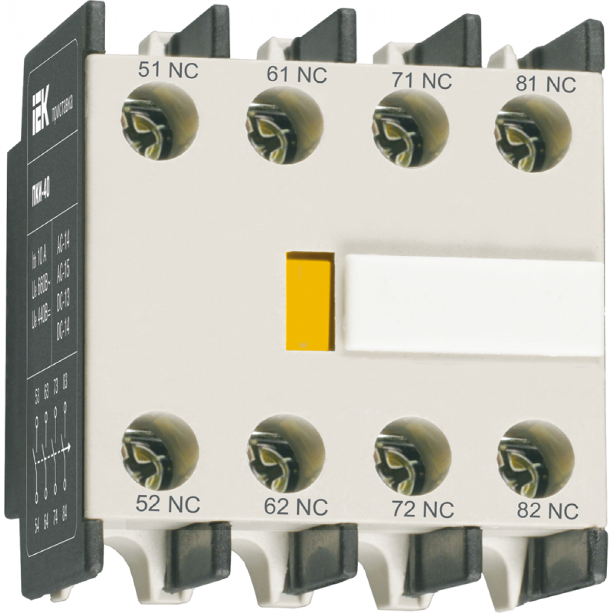 Приставка ПКИ-04 додаткові контакти 4р IEK