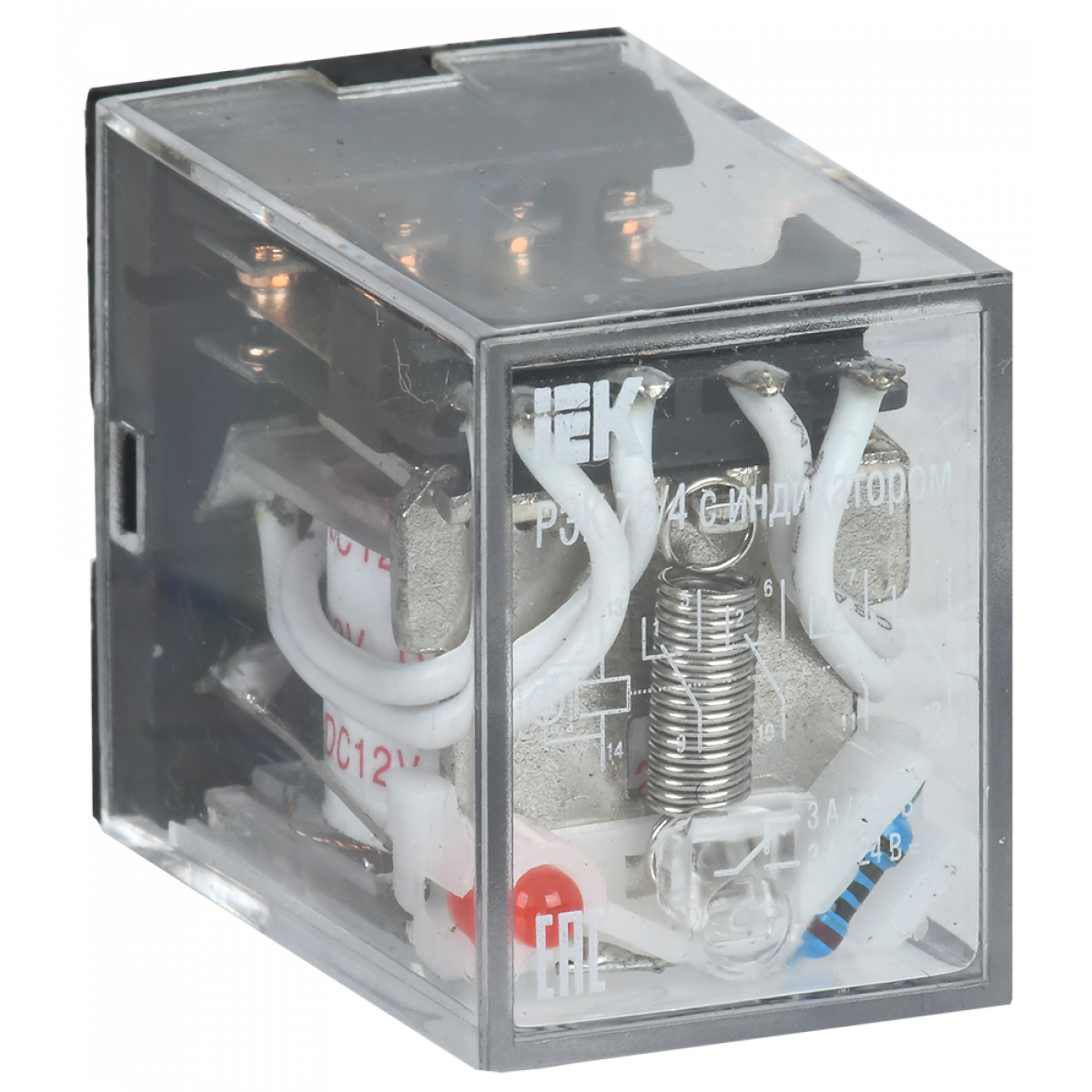 Реле РЕК78/4 (MY4) 3А 12В DC IEK