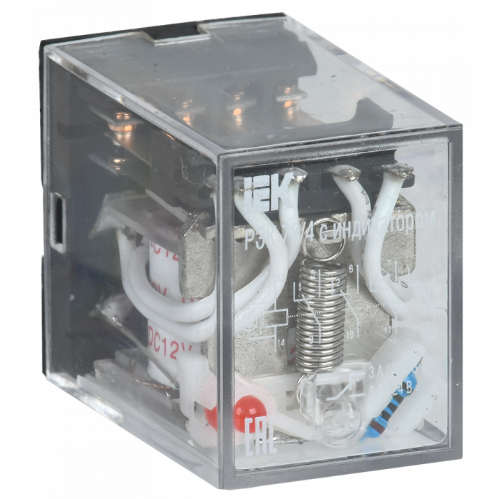 Реле РЭК78/4(MY4) с индикацией 3А  12В DC IEK