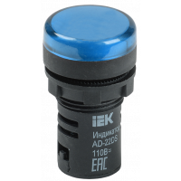 Лампа AD-22DS LED-матрица d22мм синий 36В AC/DC ИЭК