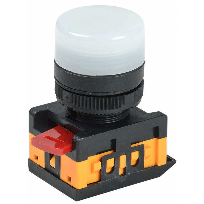 Лампа AL-22TE сигнальная d22мм белый неон/240В цилиндр IEK