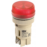 Лампа ENR-22 сигнальная d22мм красный неон/240В цилиндр ИЭК