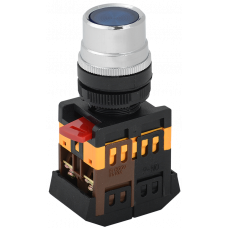 Кнопка ABLF-22 синій d22мм неон/240В1з+1р ІЕК