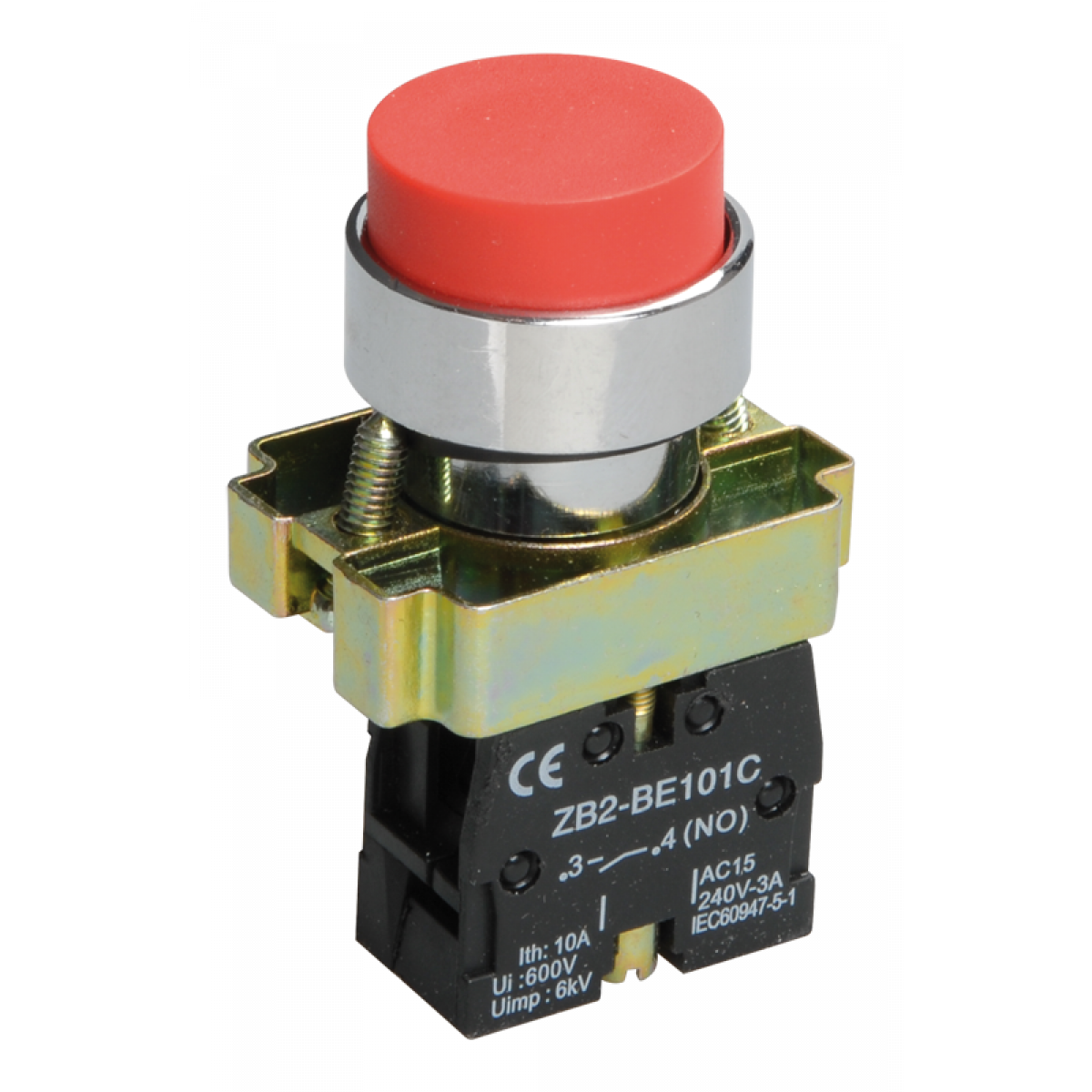 Кнопка керування LAY5-BL41 без підсвічування червона 1з IEK