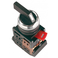 Перемикач АLСLR-22 чорний на 3 фікс.положення IO-II 1з+1р ІЕК