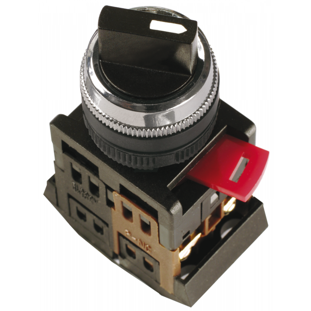 Перемикач АС-22 чорний на 2 фікс.положення IO 1з+1р IEK