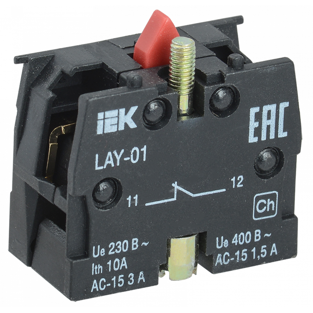 Контактний блок 1р (1НЗ) для серії LAY5, що розмикає IEK
