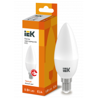 Лампа светодиодная ECO C35 свеча 5Вт 230В 3000К E14 IEK