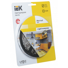 Лента LED 5м блистер LSR-3528Y60-4.8-IP20-12V IEK-eco