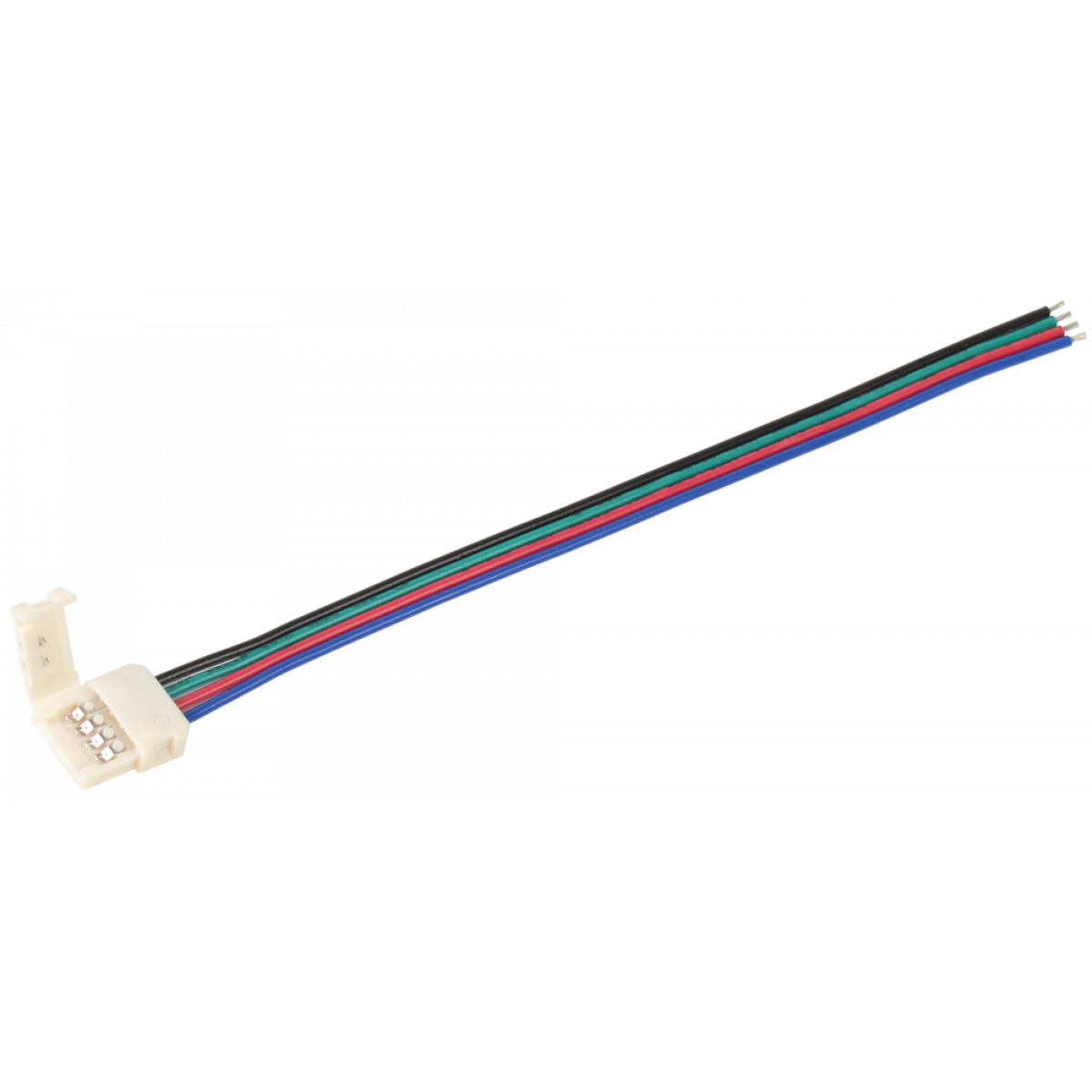 Конектор 5шт RGB 10 мм (- 15 см - роз'єм) IEK