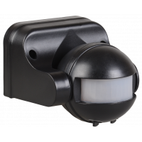 Датчик движения ДД 009 черный, макс. нагрузка 1100Вт, угол обзора 180град., дальность 12м, IP44, ИЭК