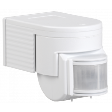 Датчик движения ДД 012 белый, макс. нагрузка 1100Вт, угол обзора 180град., дальность 12м, IP44, ИЭК