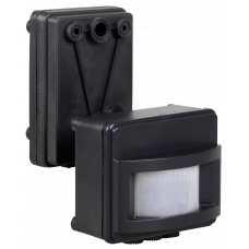 Датчик движения ДД 017 черный, макс. нагрузка 1100Вт, угол обзора 120град., дальность 12м, IP44, ИЭК