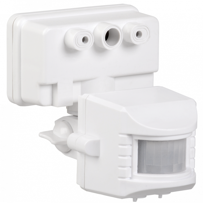Датчик движения ДД 019 белый, макс. нагрузка 1100Вт, угол обзора 120град., дальность 12м, IP44, IEK