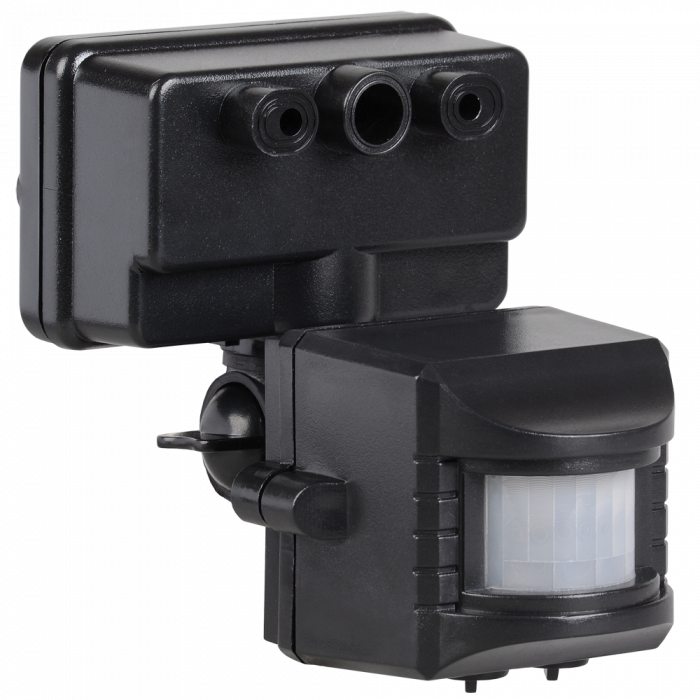 Датчик движения ДД 019 черный, макс. нагрузка 1100Вт, угол обзора 120град., дальность 12м, IP44, IEK